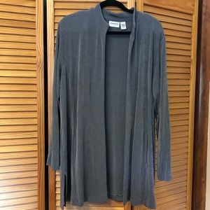 Grey Chico’s drape cardigan 3